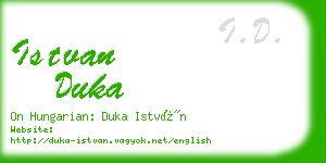 istvan duka business card